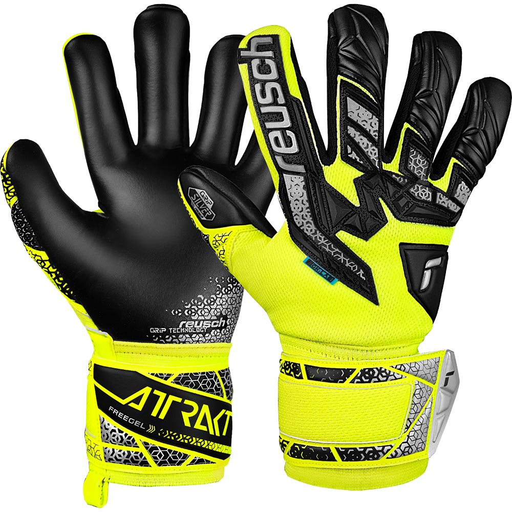 Reusch - Attrakt Freegel Silver Junior Torwarthandschuhe Kinder safety yellow