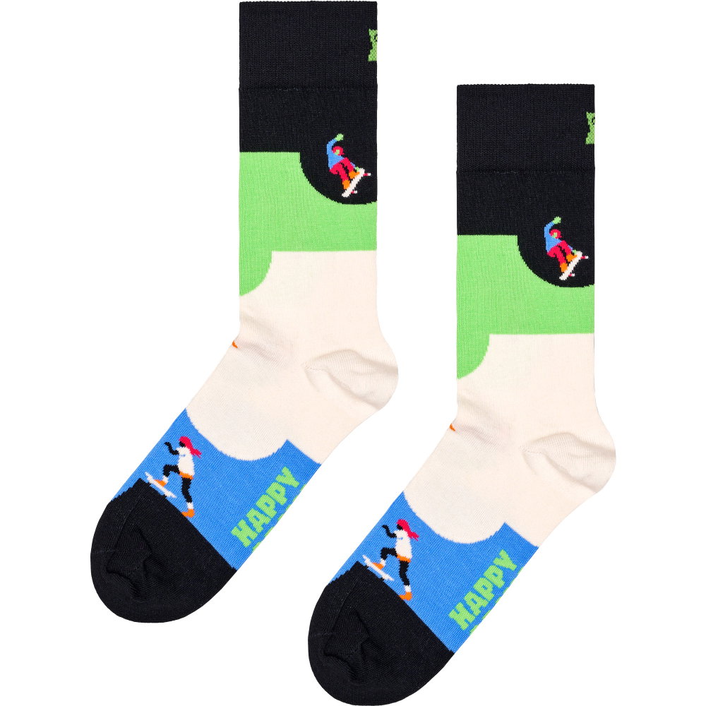 Happy Socks - Skateboard Socken schwarz