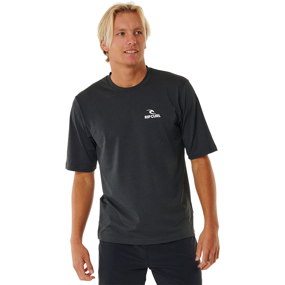 Rip Curl - Stack UPF UV-Shirt Herren black marle