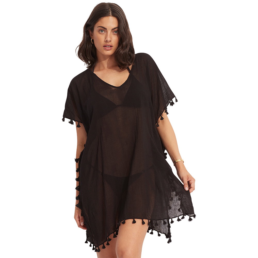 Seafolly - Amnesia Kaftan Damen schwarz