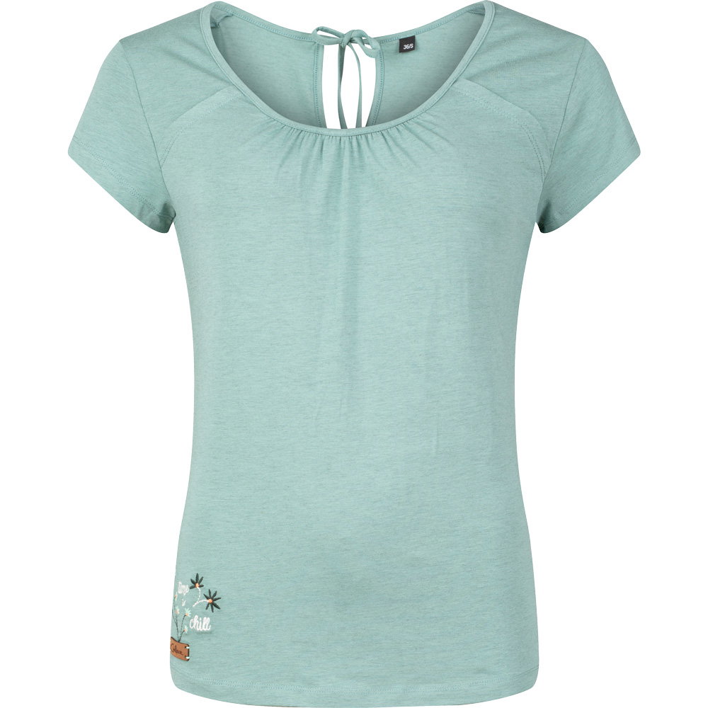 Chillaz - Hide the Best Time To Chill Flower T-Shirt Damen green melange