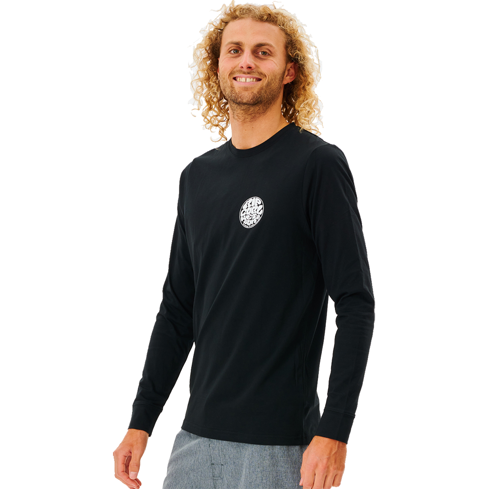Rip Curl Herren Rashguard Surf-Shirt – 92% Nylon, 8% Elasthan, Nahtlose Achseln, Mit Boardshort-Verbinder