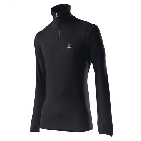 Löffler - Transtex® Warm Zip Pullover Rollkragen Herren schwarz