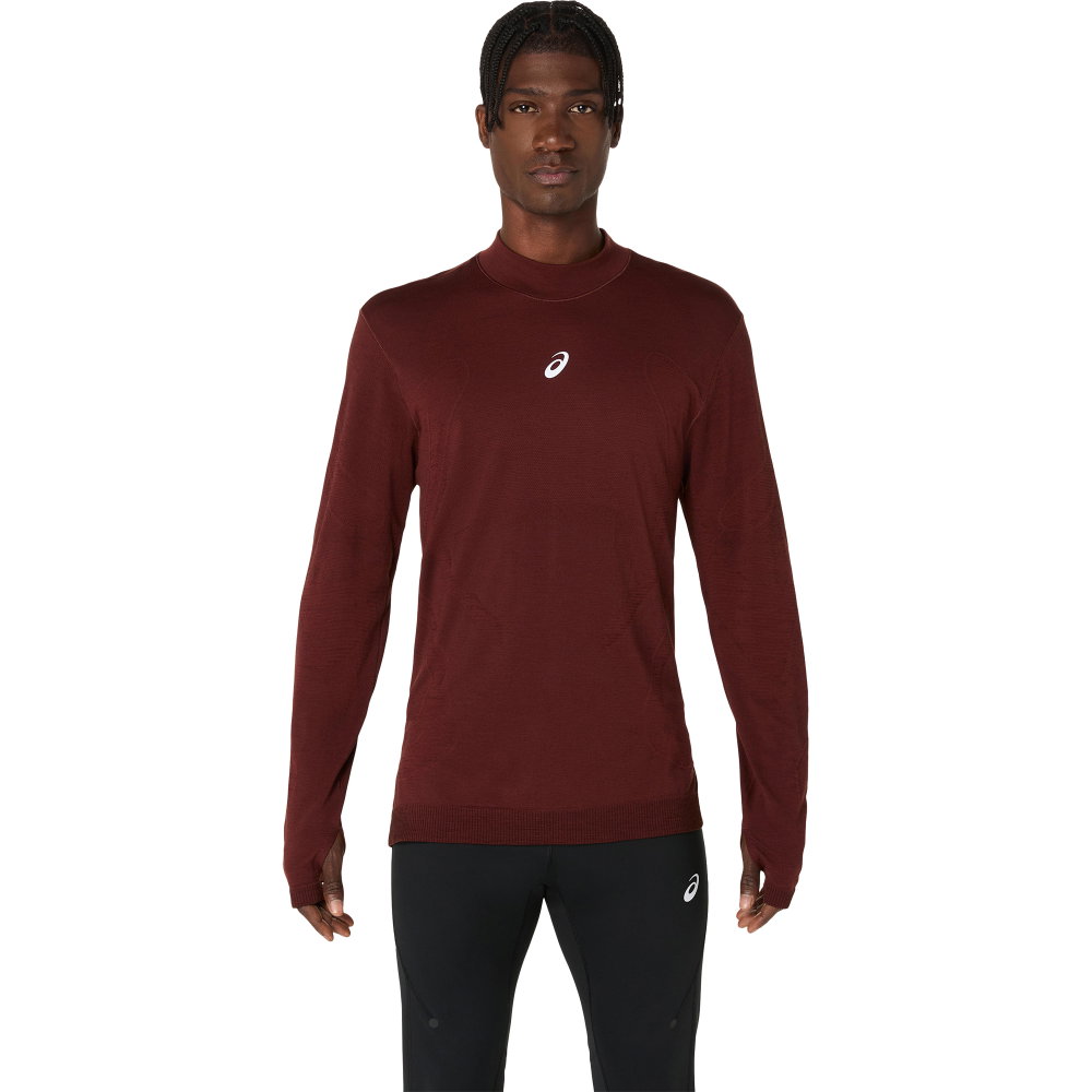 ASICS - Road Winter Seamless Longsleeve Herren dark red planet