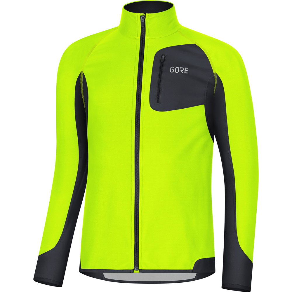 GOREWEAR - R3 Partial Gore® Windstopper® Laufshirt Herren neon yellow black