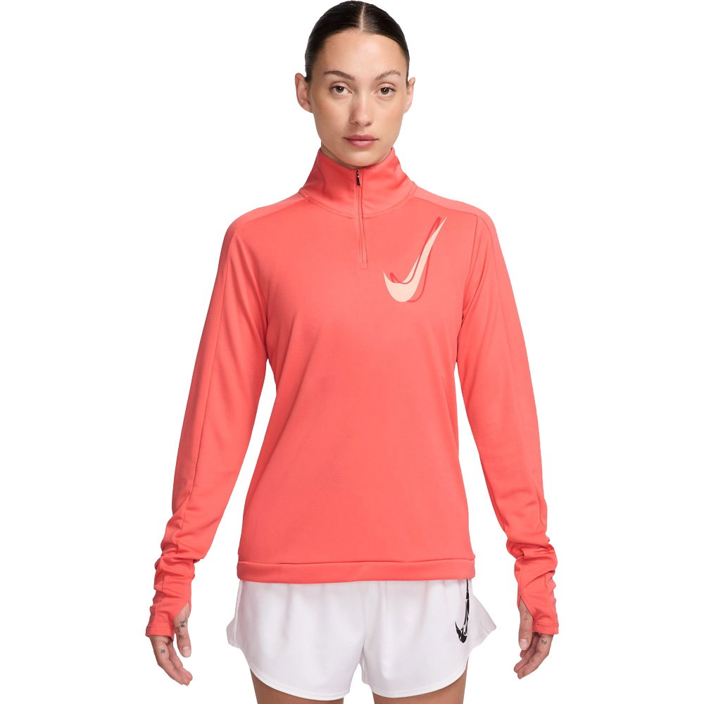 Nike - Swoosh 1/2 Zip Longsleeve Damen magic ember