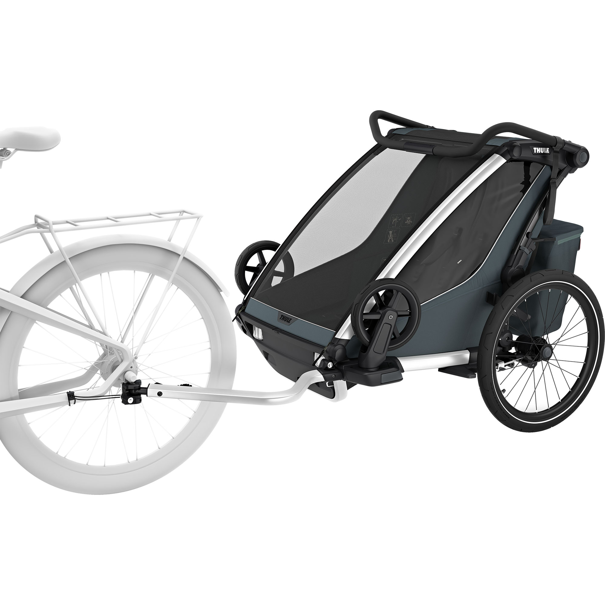 anhänger fahrrad baby MOONAIRY Fahrradanhänger, Anhänger, Babywagen, Babyanhänger, Babyfahrradanhänger, Grau und Blau 30 kg Baby Größe:M12x1.5 Einbaubreite 197mm Category:E Bike_MIK HD System Träger aus Aluminium Ausziehbarer Küchen Organizer Kohlenstoffstahl