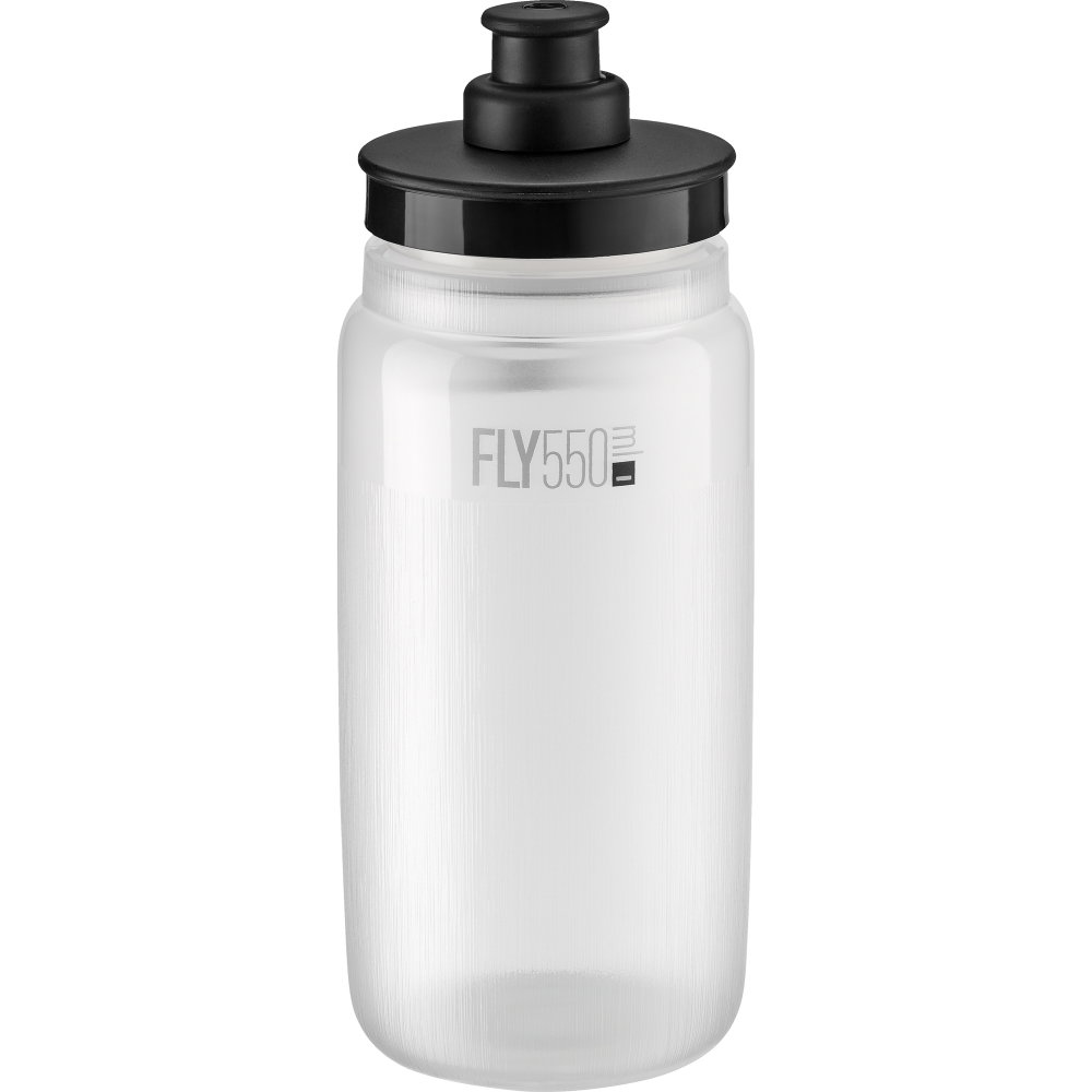 Trinkflasche Fly Tex Transparent Schwarz 550 Ml - Extrem Leichte Sportflasche