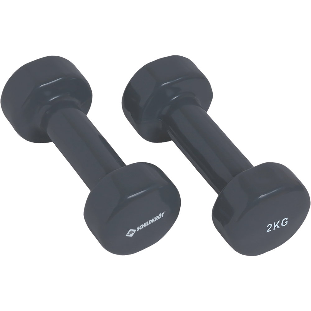 Schildkröt Fitness - Vinyl-Hanteln 2kg 2er grau
