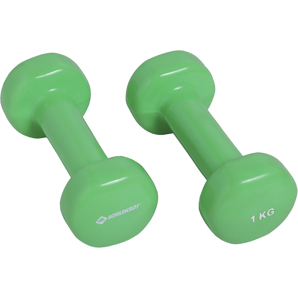 Schildkröt Fitness - Vinyl-Hanteln 1kg 2er grün