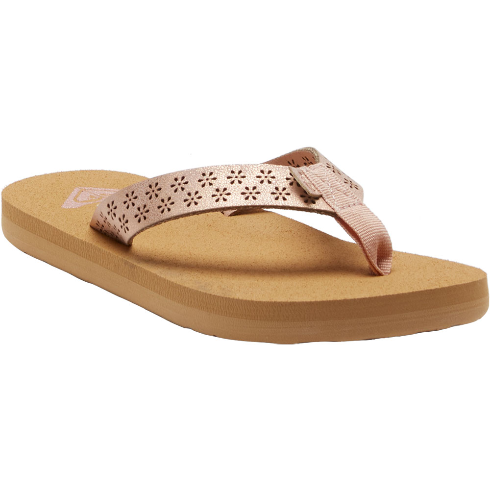 Roxy - Porto Motif Flip Flops Mädchen barely pink