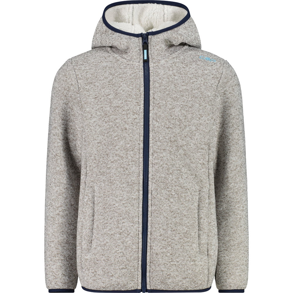 CMP - Fix Hood Fleecejacke Kinder grey melange