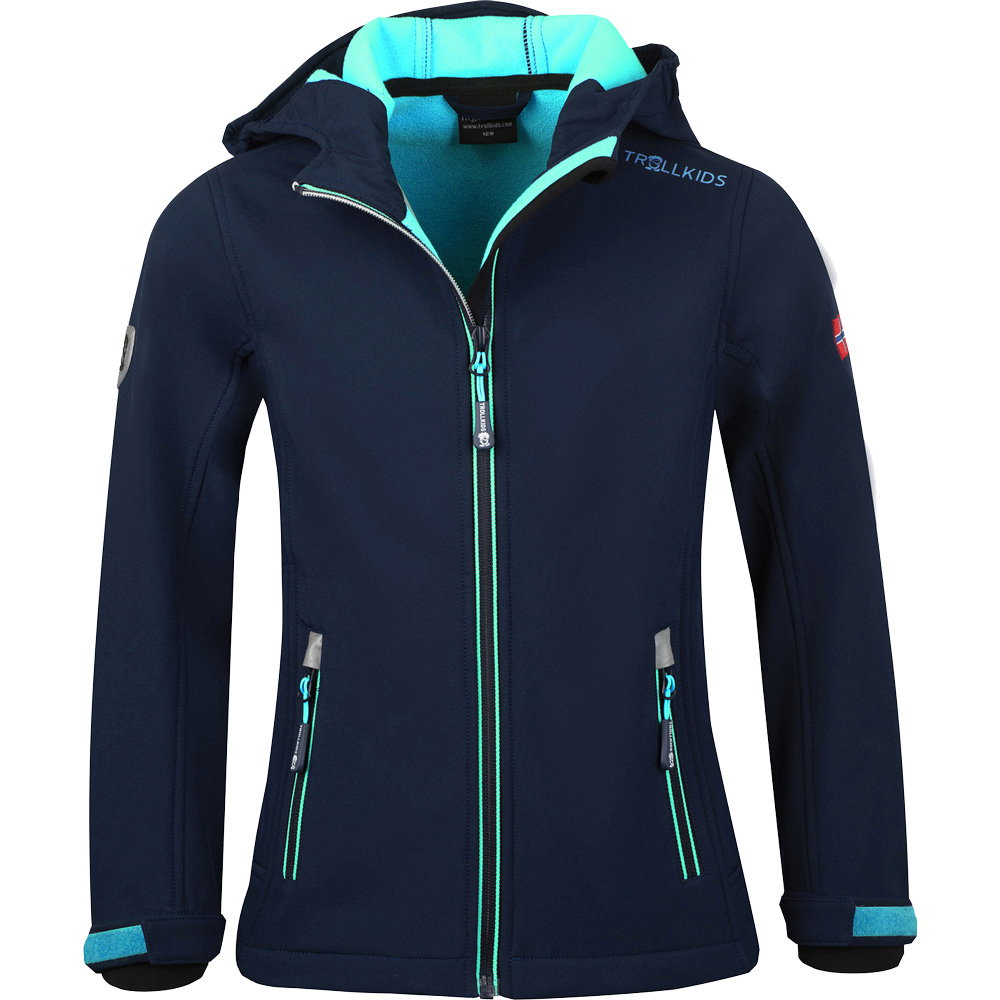 Trollkids - Trollfjord Softshelljacke Mädchen navy