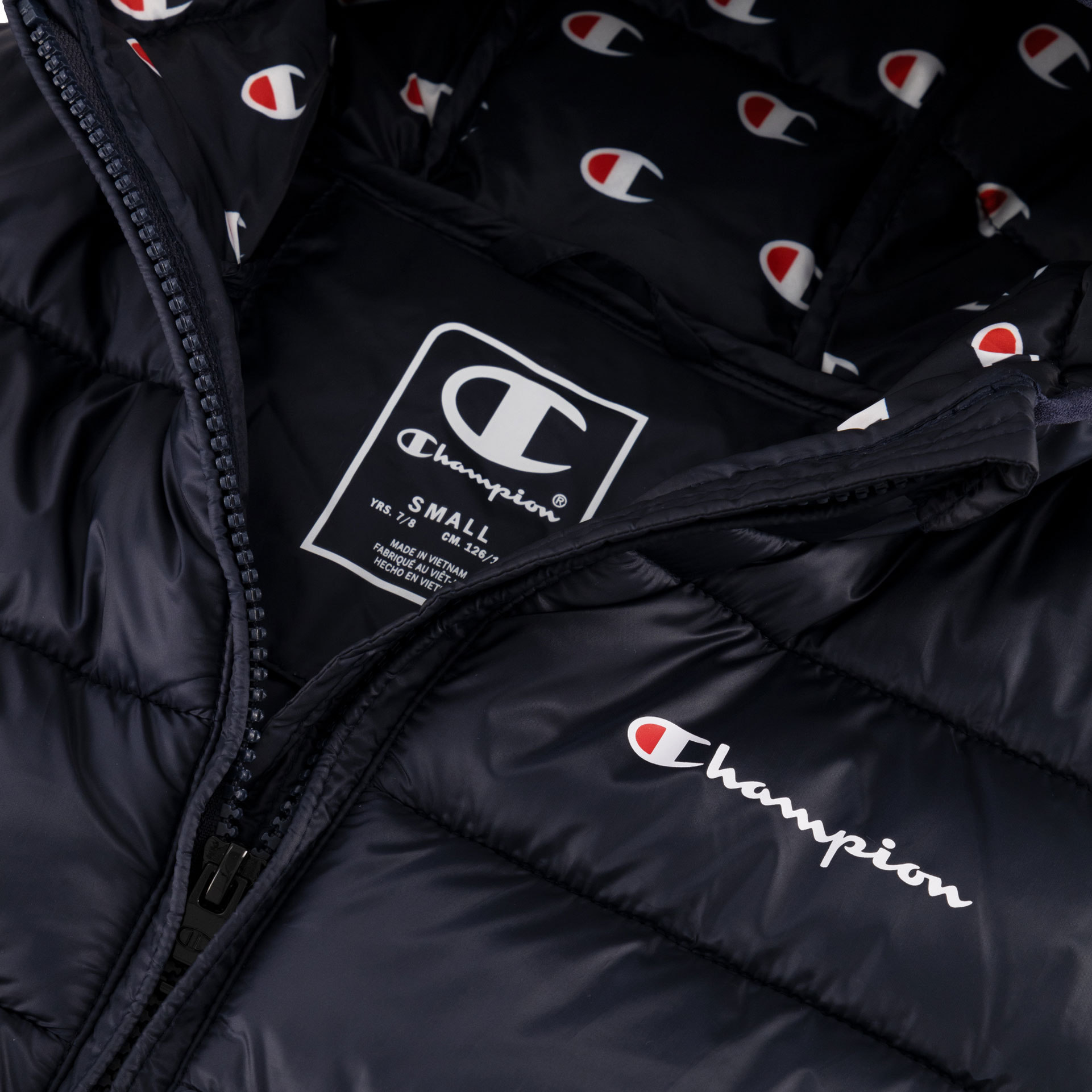 small champion coat black