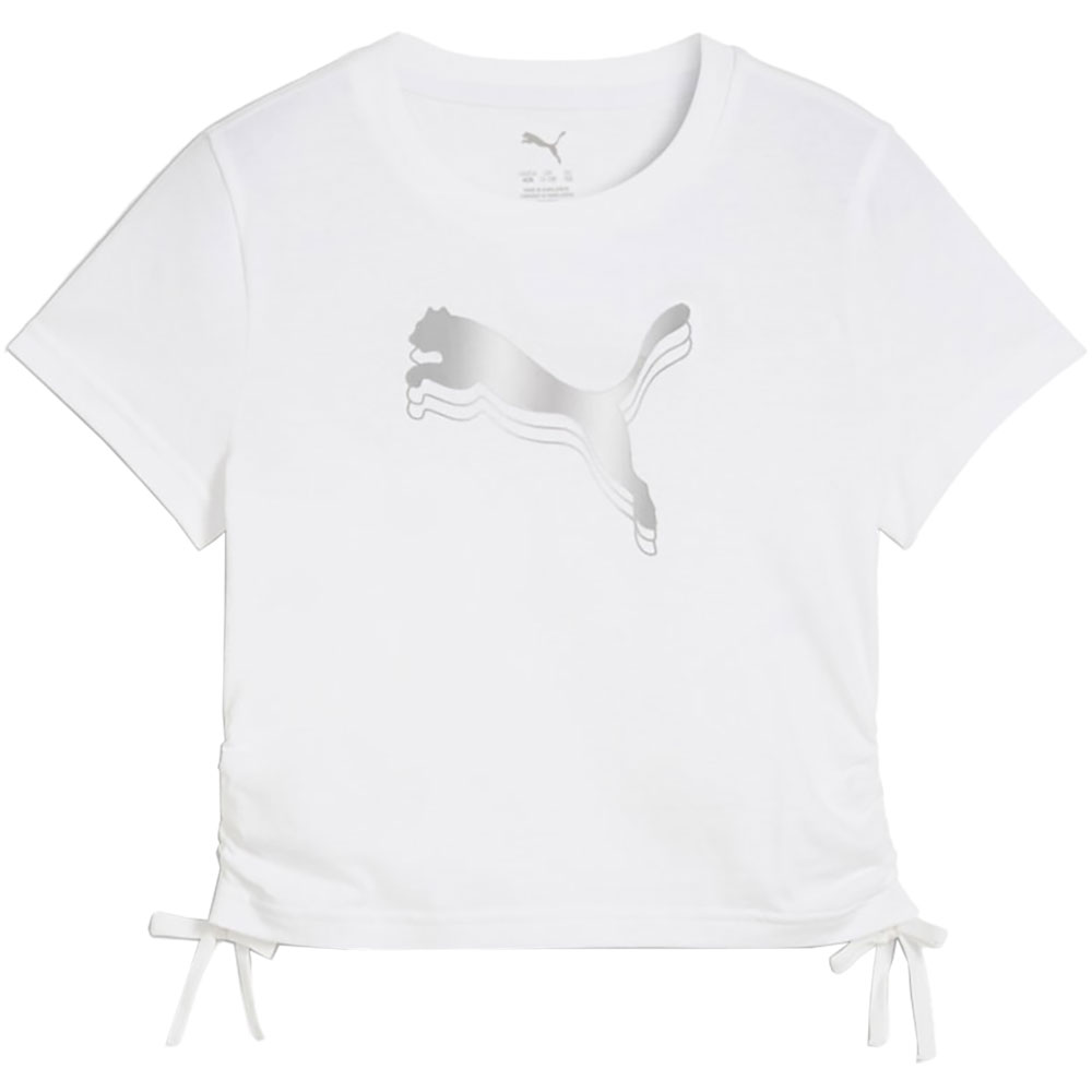Puma - ESS Metallic Knotted Tee Mädchen puma white
