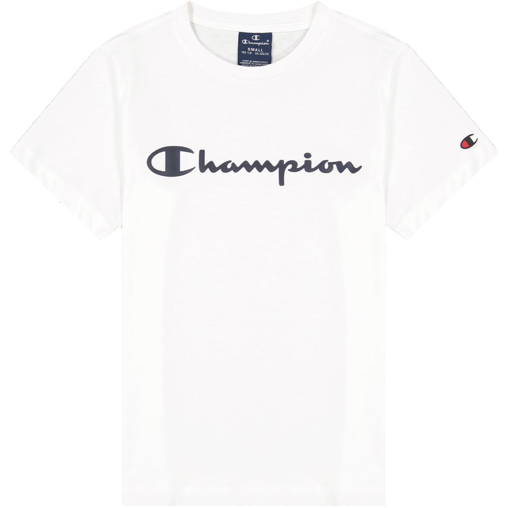 Champion - Crewneck T-Shirt Jungen weiß