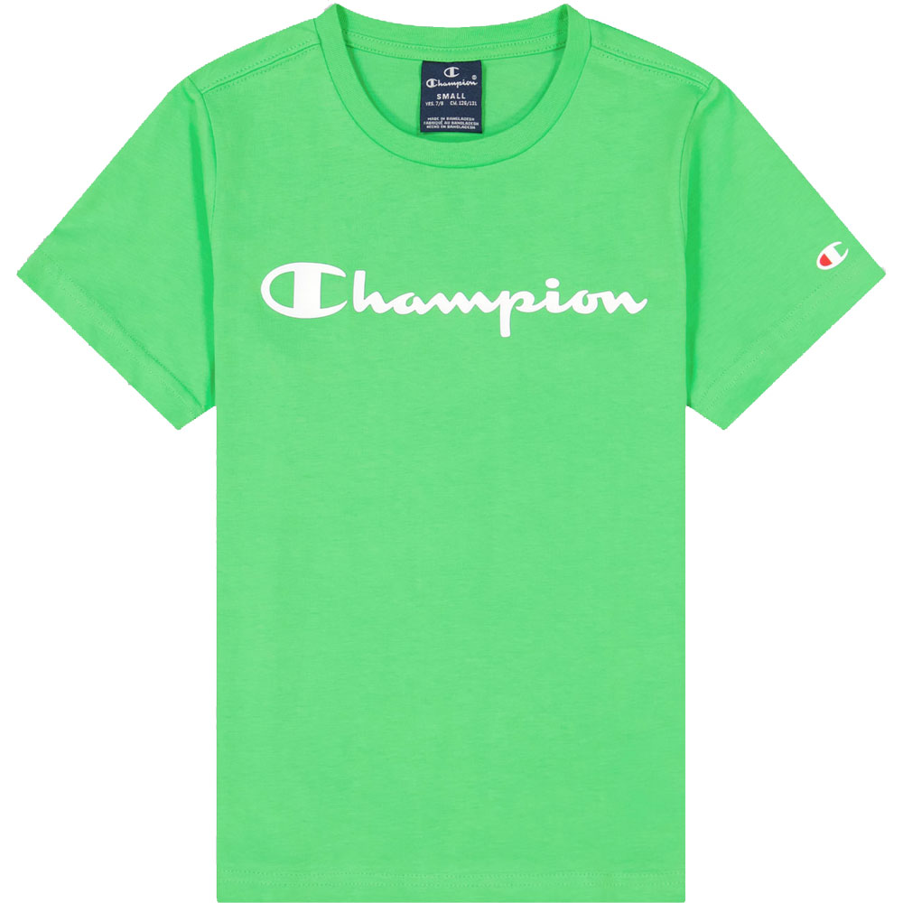Champion - Crewneck T-Shirt Jungen grün