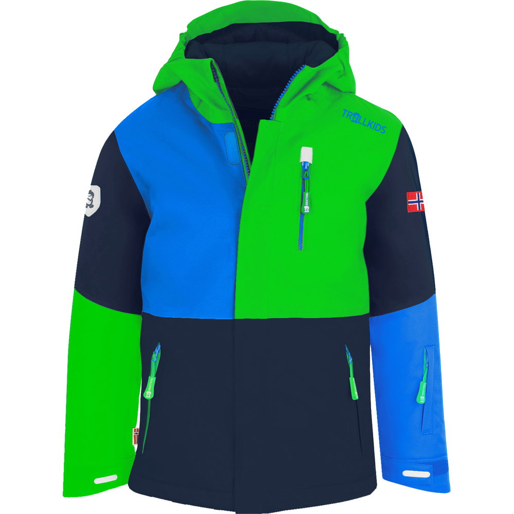 Trollkids - Hallingdal Skijacke Kinder bright green