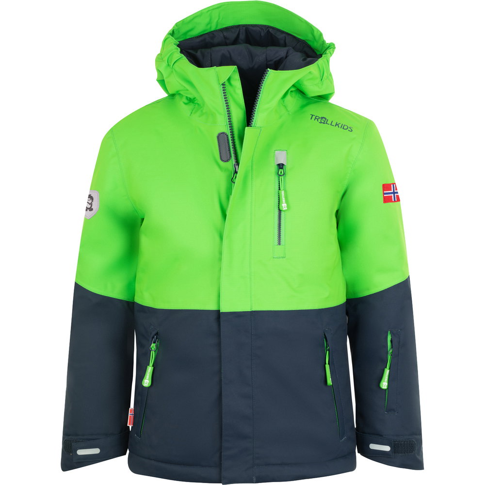 Trollkids - Hallingdal Skijacke Kinder bright green
