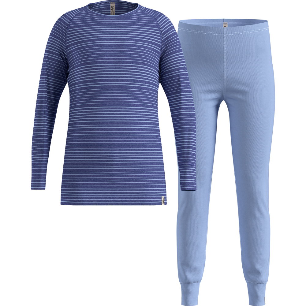 Odlo - Active Warm Baselayer Set Kinder blue heron