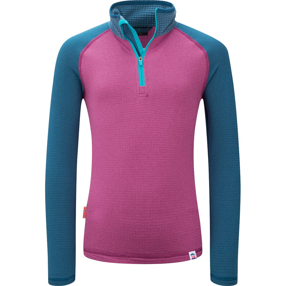 Trollkids - Rauland Half Zip Pullover Kinder bright berry