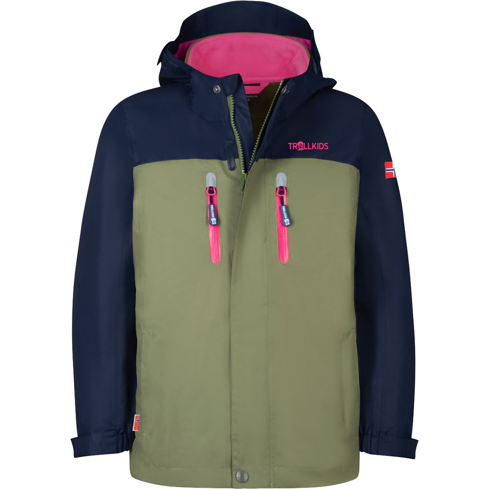 Trollkids - Bryggen 3in1 Doppeljacke Mädchen dusky olive