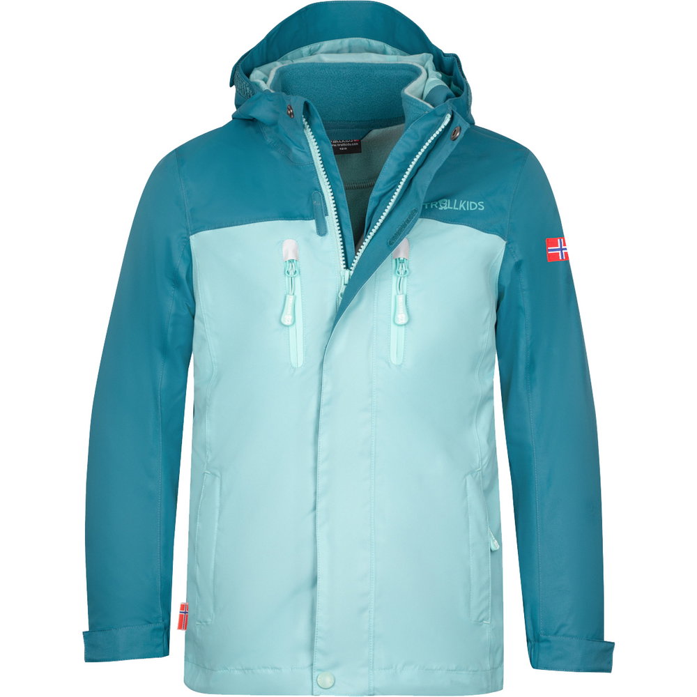 Trollkids - Bryggen 3in1 Doppeljacke Mädchen Teal