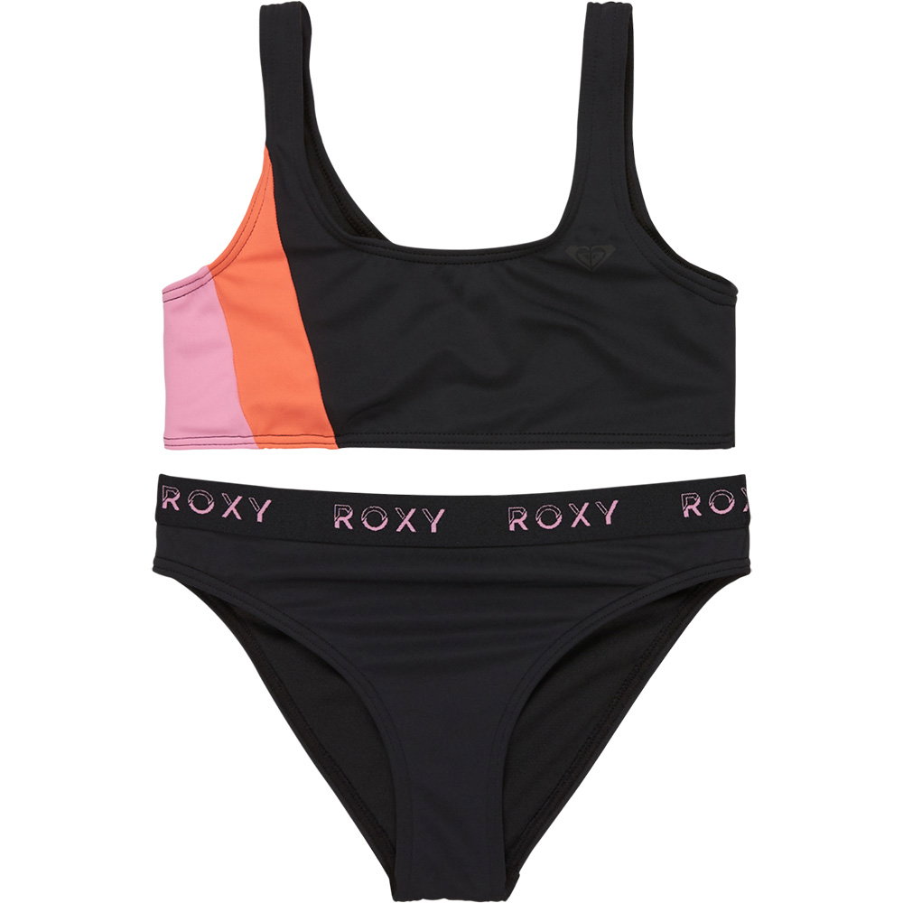 Roxy - Colorblock Bralette Bikini Set Mädchen anthrazit