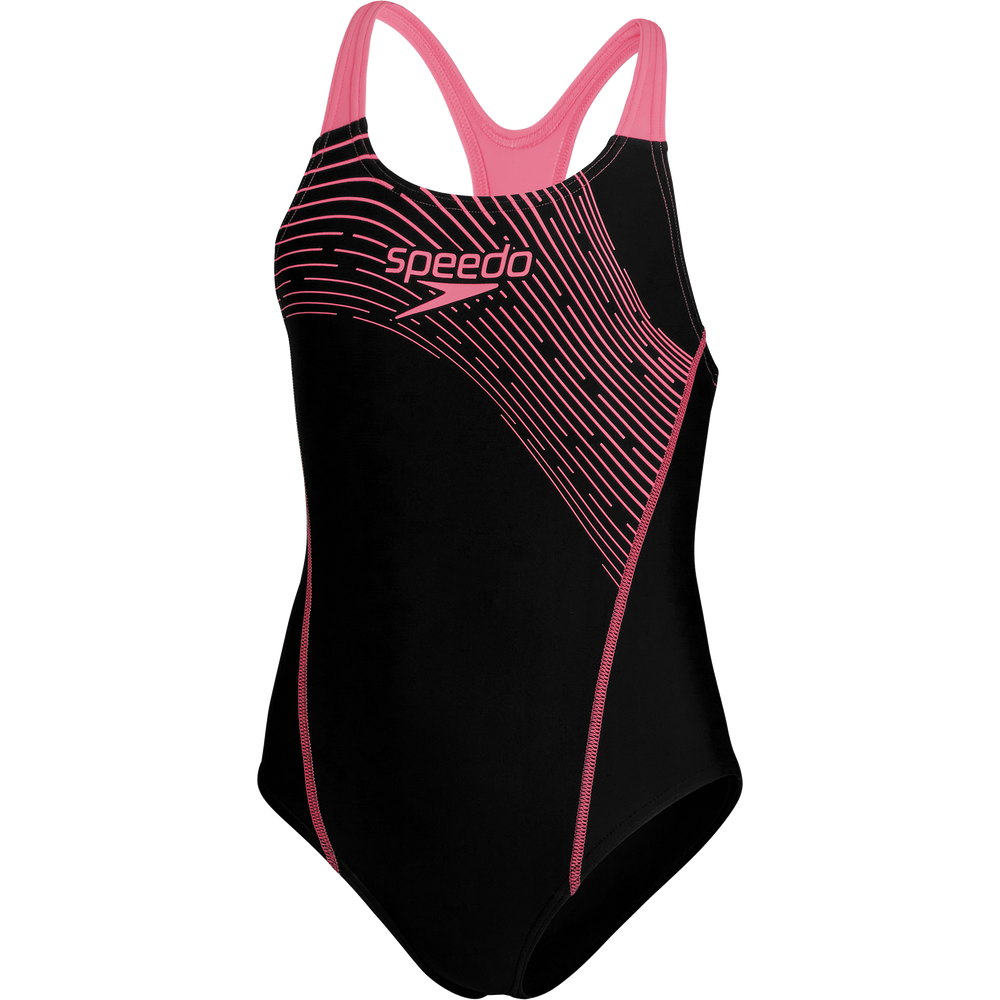 Speedo - Medley Logo Medalist Badeanzug Mädchen schwarz