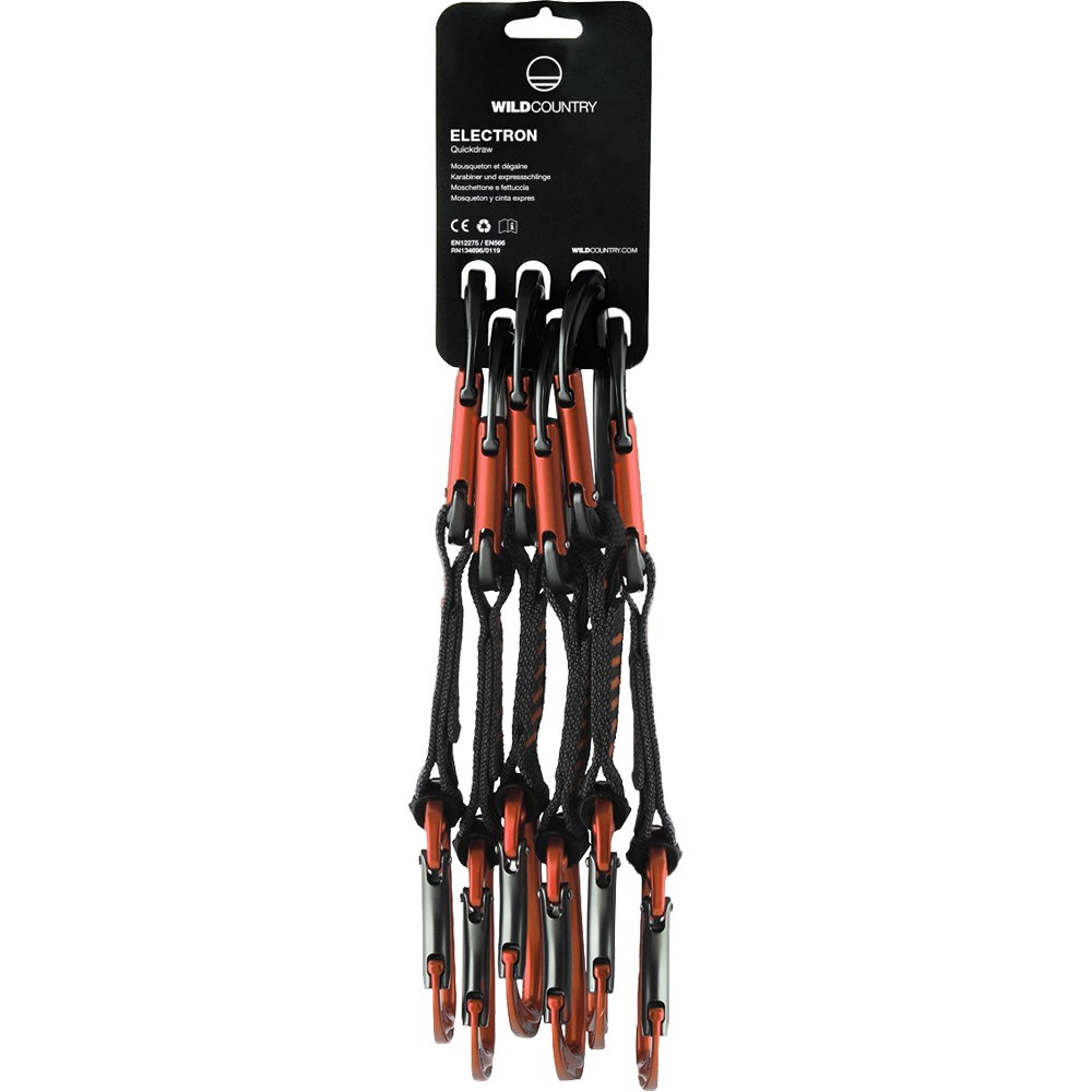 Wild Country - Electron Sport Draw Expressset 6 x 12 cm orange schwarz