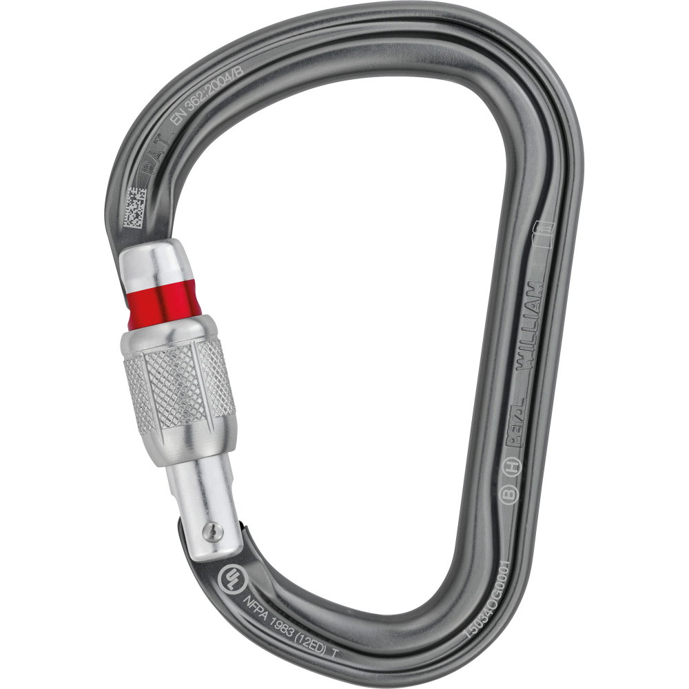 Petzl - William SL Screw-Lock Karabiner grau