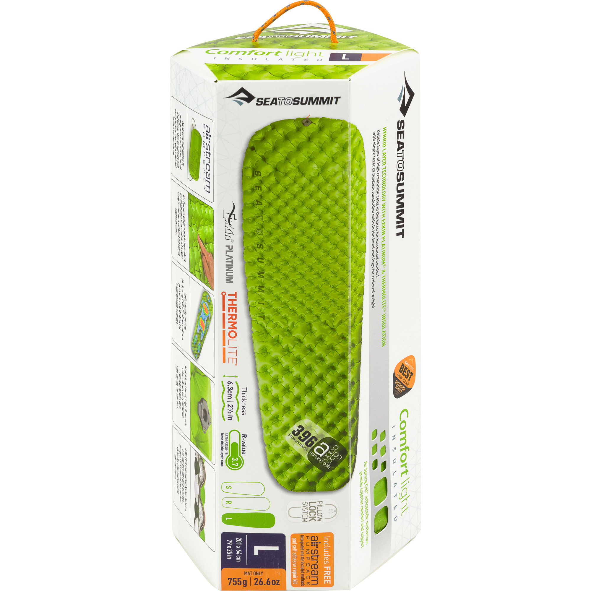 Sea to Summit - Comfort Light Insulated Mat Large green at Sport