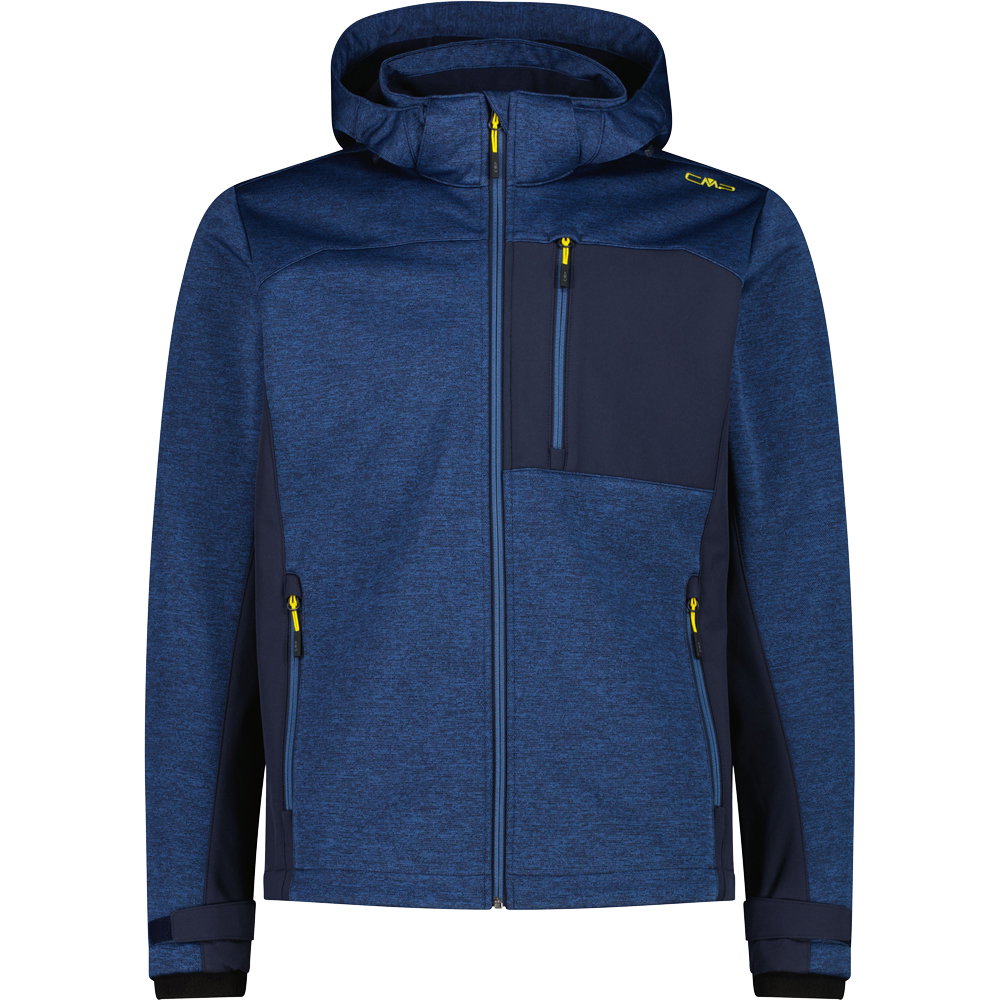 CMP - Zip Hood Softshelljacke Herren bluestone melange