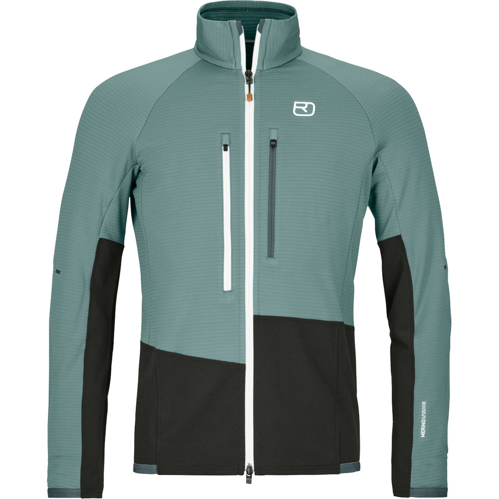 ORTOVOX - Fleece Rib Jacke Herren arctic grey