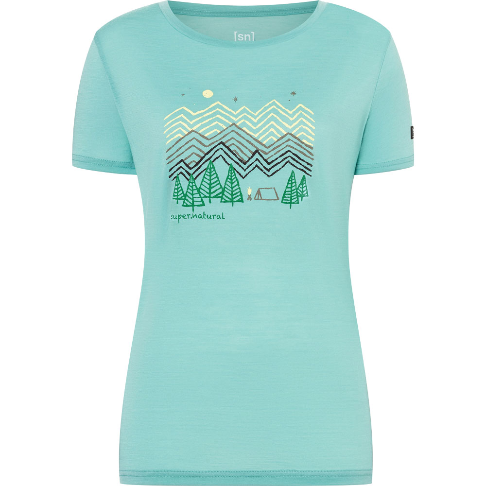 super.natural - Camping Nights T-Shirt Damen wasabi