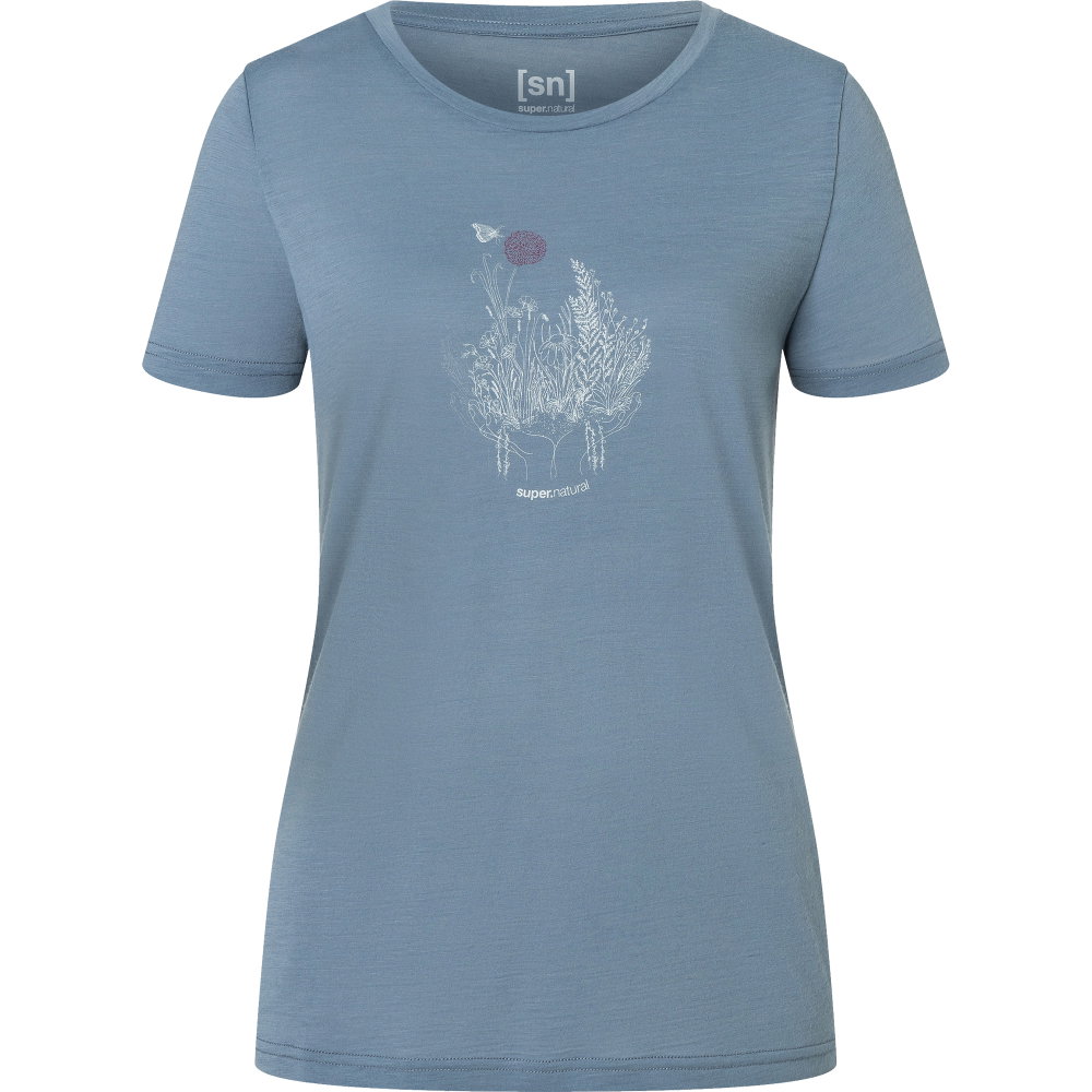 super.natural - Flowerhands T-Shirt Damen flint stone