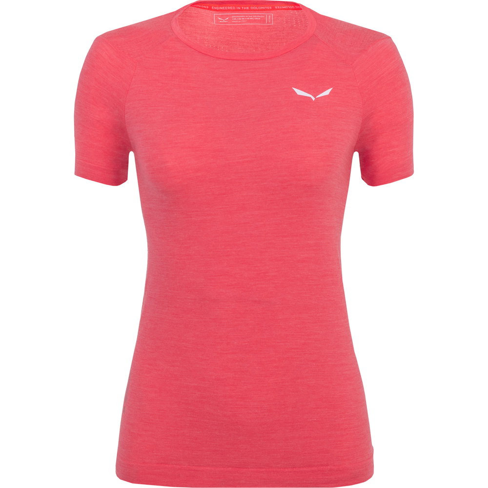 SALEWA - Zebru Fresh AMR Merino T-Shirt Damen calypso coral