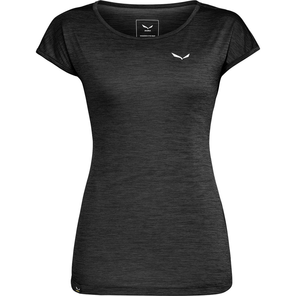 SALEWA - Puez Melange Dry T-Shirt Damen black out melange