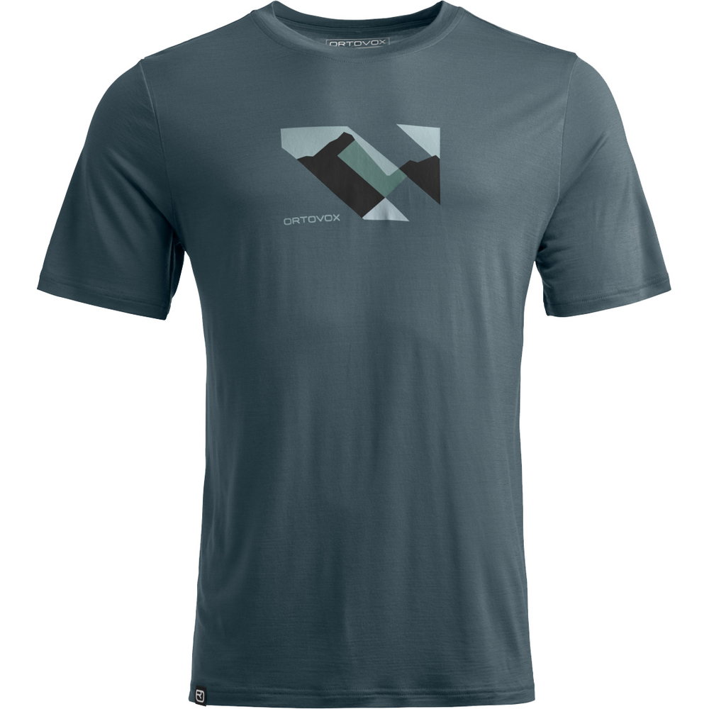 ORTOVOX - 140 Cool Landscape T-Shirt Herren dark arctic grey