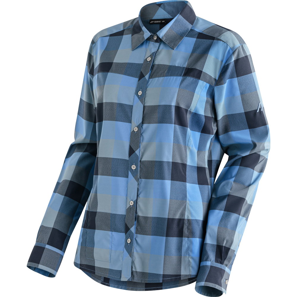 Maier Sports - Kendra Langarmbluse Damen blue check