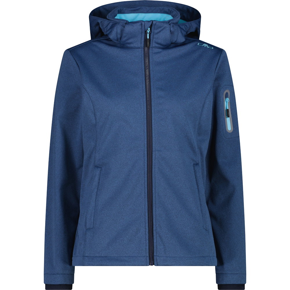 CMP - Zip Hood Softshelljacke Damen blue ink melange