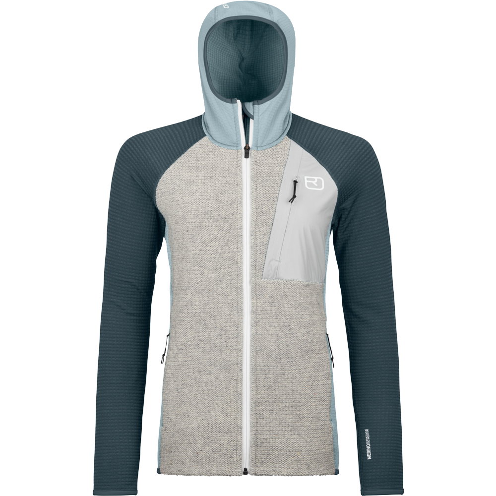 ORTOVOX - Fleece GP Classic Knit Hoodie Damen glacier grey