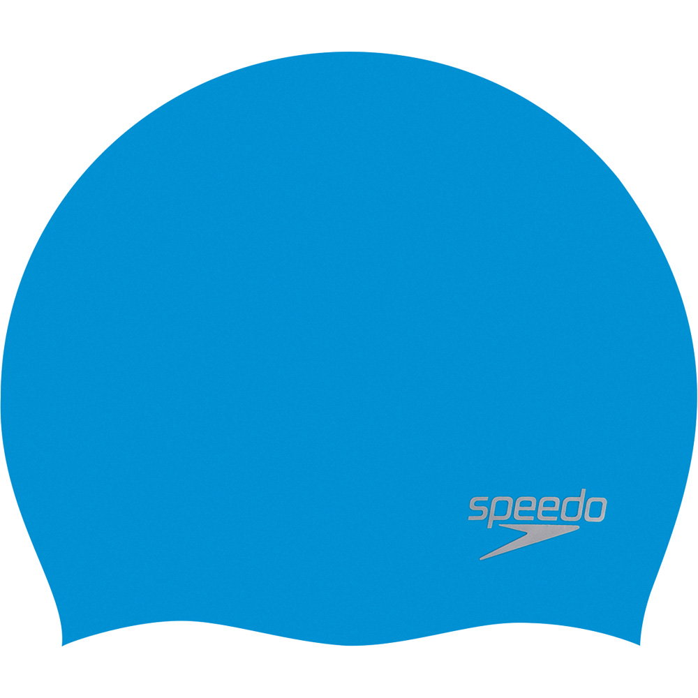 Speedo - Plain Moulded Silicone Badekappe blau