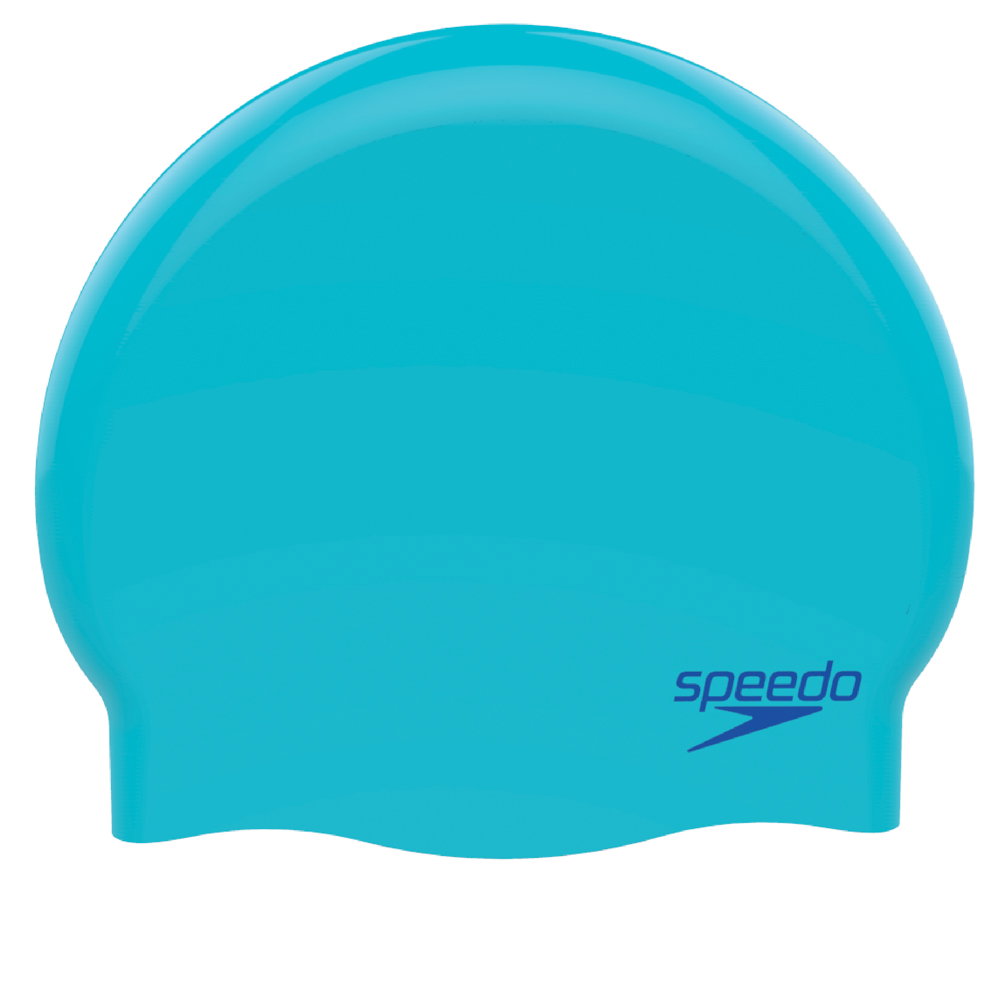 Speedo - Plain Moulded Silicone Junior Badekappe Kinder blau
