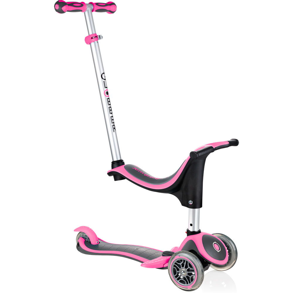 Globber - Evo 4 In 1 Plus Scooter Kinder grey pink