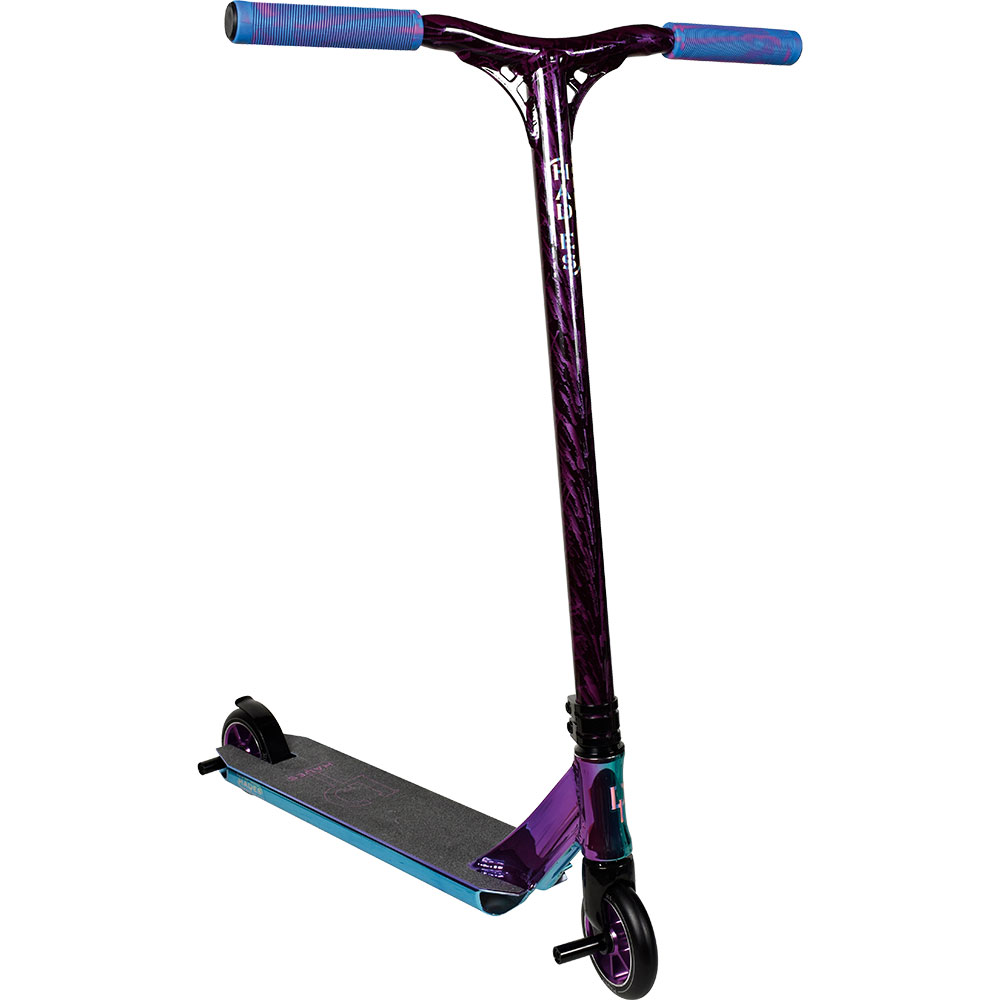 Hades - Eros 21 Scooter chrome 3 lines purple green blue