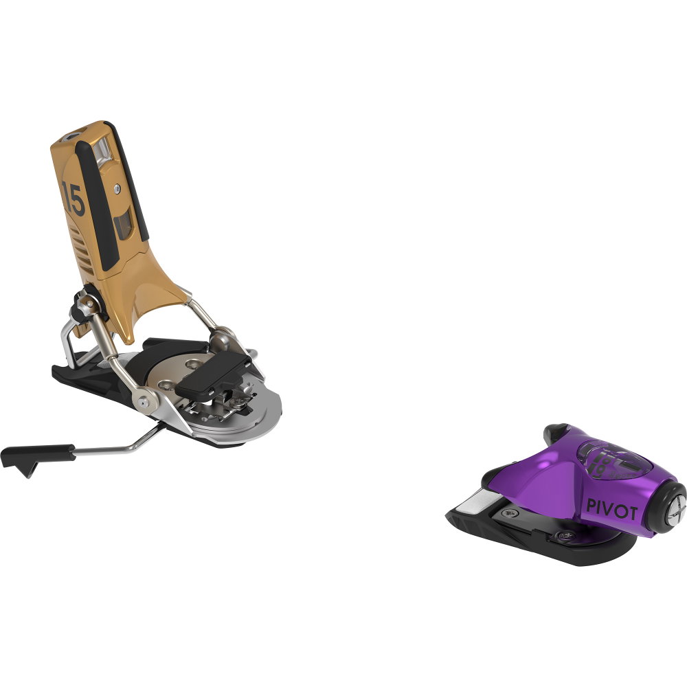 Look Bindings - Pivot 2.0 15 GripWalk Freeski Bindung purple gold 130mm Stopper