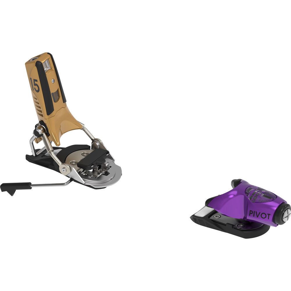 Look Bindings - Pivot 2.0 15 GripWalk Freeski Bindung purple gold 95mm Stopper
