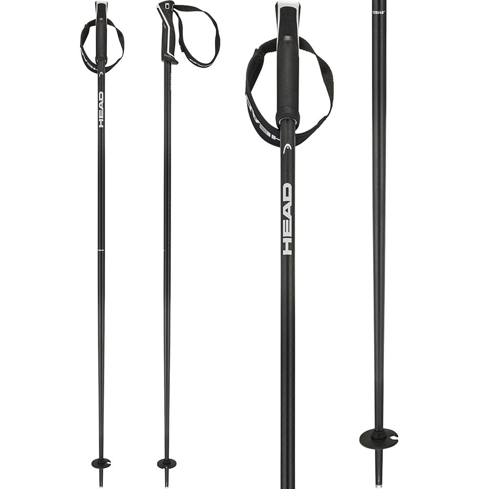 Head - Frontside Alpin Skistöcke black grau