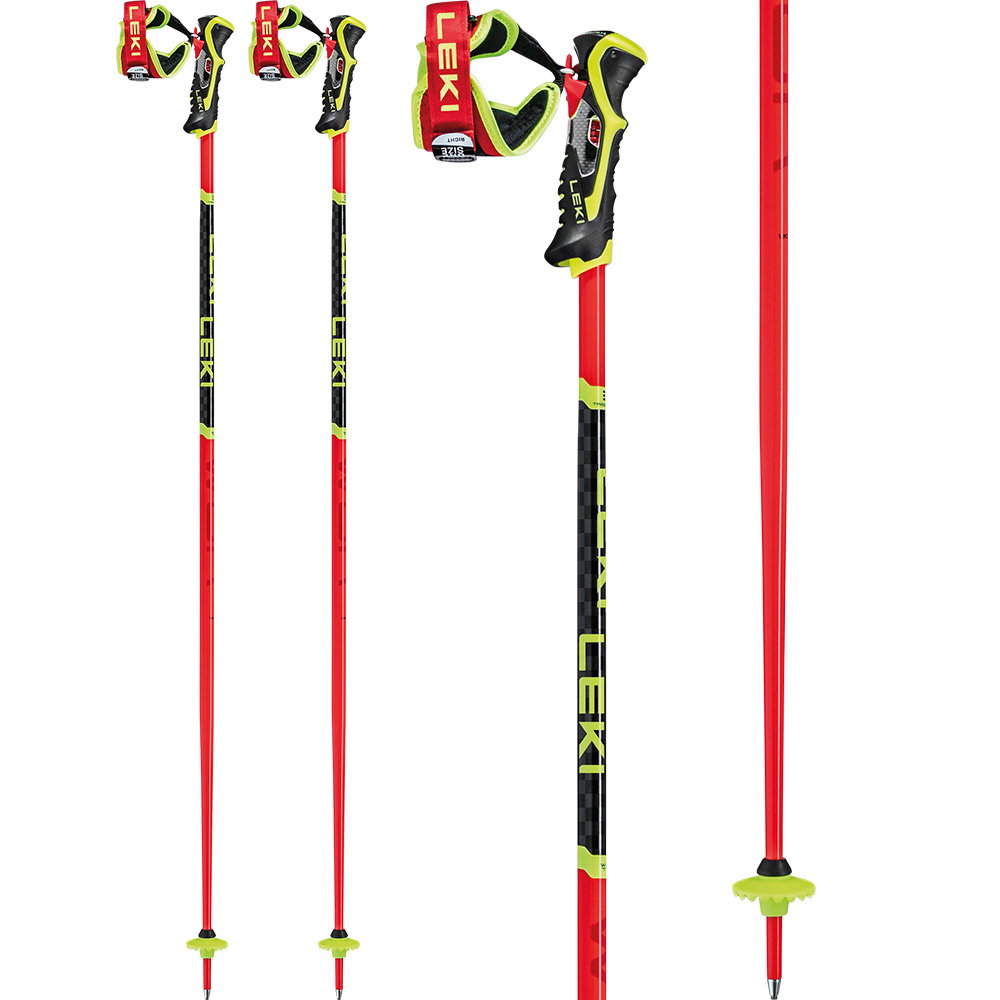 LEKI - WCR TBS Sl 3D Alpin Skistöcke bright red